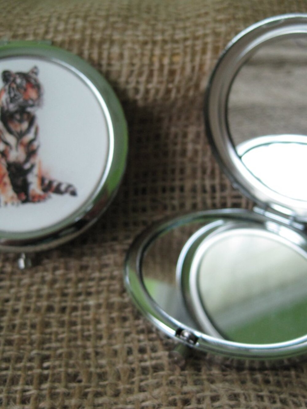 Tiger Themed Compact/Pocket Mirror